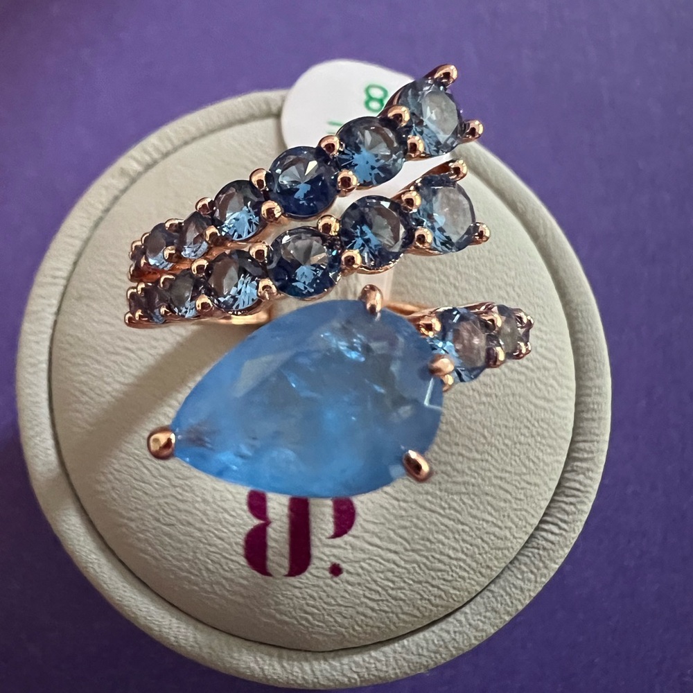 Bomb Party Ring - Open Sky Dreams - Rose Gold Plating - Size 8
